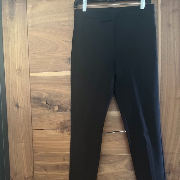 Mango Black Straight Leg Front Slit Pant Sz M - Picture 5 of 7